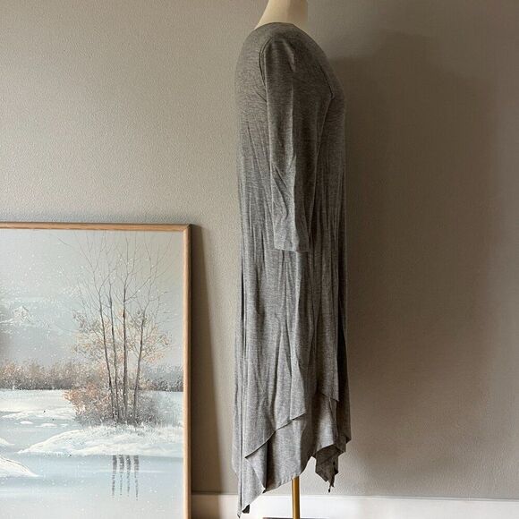 Soft Surroundings Alexandra Stretchy Jersey Knit L/S Maxi Dress heather grey sm - Picture 7 of 8